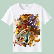 Ma thuật Kỹ Thuật Số Bé T-Shirt Mùa Hè Sinh Viên Lỏng T-Shirt Pikachu Phim Hoạt Hình Anime Ngắn Tay Áo