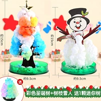 Цвет рождественская елка+ветви снеговик