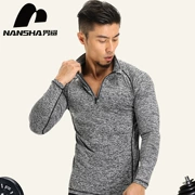 Thể thao vớ nam nhanh chóng làm khô áo len bóng rổ chạy cao đàn hồi T-Shirt phòng tập thể dục quần áo mùa thu đào tạo quần áo