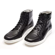 Của nam giới đen cao-top sneakers nam da board giày hoang dã giày thường # 44350852