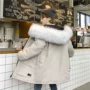 Áo khoác lông cotton cổ áo nữ 2018 mùa đông mới phiên bản Hàn Quốc dày bông độn bf dụng cụ áo khoác cotton áo khoác nữ phao