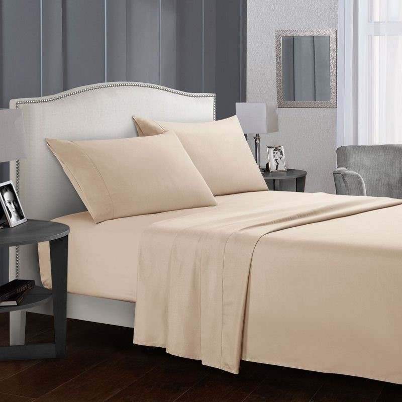 Cream-colored2021bedsheetsetsfittedbedsheetsetbeddingcovertwin