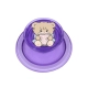 MZ012 Love Pillow Bear Magnetic Snap Holder (полупрозрачный фиолетовый)