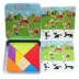 Tangram câu đố trí tuệ trợ sinh viên trong giáo dục sớm cho trẻ em trai và trẻ em gái với đồ chơi giáo dục dành cho trẻ em 3-4-5 trẻ tuổi 2 Đồ chơi bằng gỗ