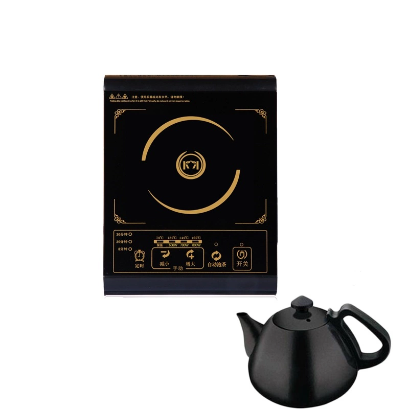 Bếp điện từ mini 800W đun nước pha trà, thịt cừu shabu điều chỉnh thời gian nhỏ kiểu Trung Quốc, chịu nhiệt độ cao gia đình đơn giản - Bếp cảm ứng