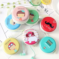 Hàn quốc sáng tạo gió Anh tinplate tai nghe lưu trữ bag mini dễ thương coin purse phim hoạt hình túi đồng xu túi chìa khóa ví