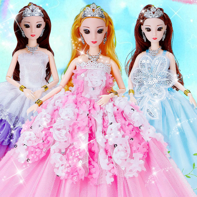换装芭比娃娃大礼盒过家家公主婚纱套装儿童玩具女孩生日礼物城堡