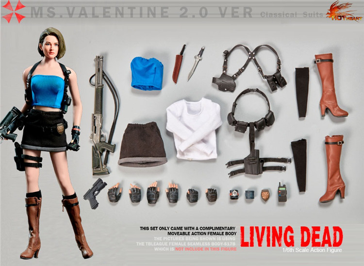 The Total Pre-sale Price Of B Is 620 YuanPre sale HotHeart1 / 6FD009 Zombies Female killer 2.0 Movable Female soldier image