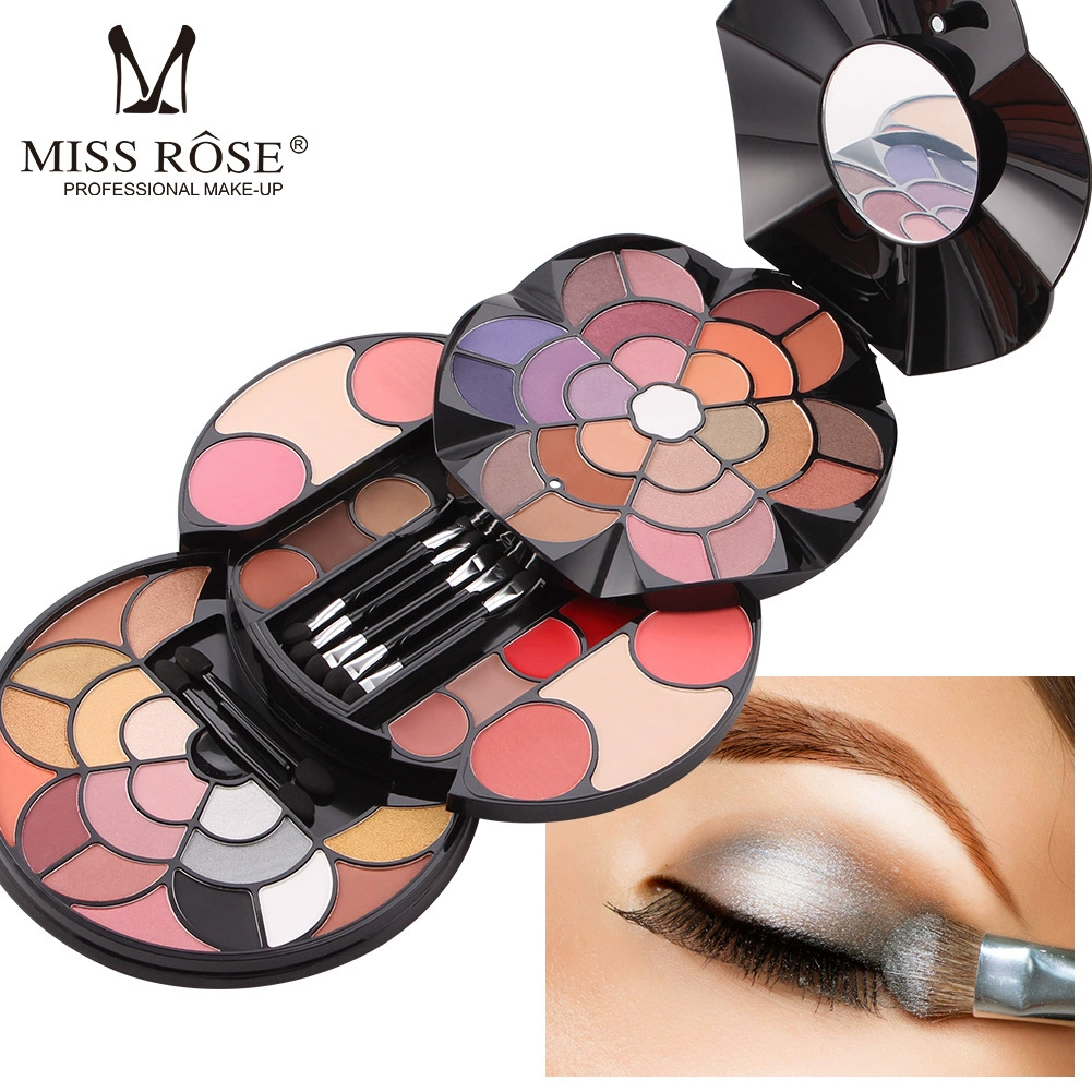 MISS ROSE Flower 57 Color Eyeshadow Palette Blush Powder Lipstick Combination Full Set Makeup Box Hộp trang điểm - Bộ trang điểm