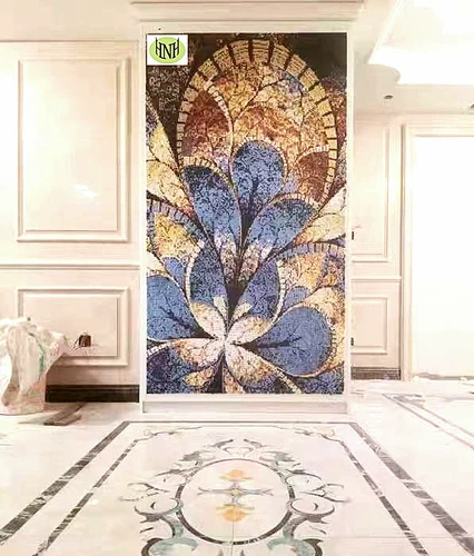 Мозаичная абстрактная графическая головоломка стеклянная европейская стиль пластиковой