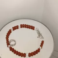 Серебряное красное агатовое кольцо, ожерелье из жемчуга, чокер, цепочка до ключиц, сделано на заказ, европейский стиль