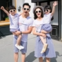 Cha mẹ và con mặc nhà mùa hè toàn bộ 2018 thủy triều mới mẹ chồng mẹ chồng trong gia đình ba bốn phù hợp với gia đình quần đẹp cho cả gia đình