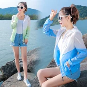 Quần áo chống nắng nữ ngắn đoạn 2018 hè mới Hàn Quốc phiên bản tự du lịch hoang dã bãi biển quần áo chống nắng áo mỏng