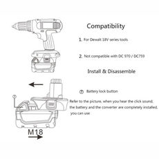 Адаптер для элементов питания dca1820 电池转换器