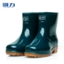Giày cao gót chống mưa chính hãng cho nữ có thể tháo rời vừa và cotton cộng với giày đi mưa ấm áp không thấm nước chống mưa mùa đông giày nước giày chống nước nữ