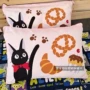 Dịch vụ giao hàng của Kiki Hayao Miyazaki Black Cat Jiji jiji Cotton Gối Vỏ gối Vỏ gối gối cao su non babymoov