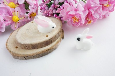 taobao agent [Meng Da] Hand -made DIY jewelry accessories Meng -white rabbit resin moss micro landscape creative jewelry
