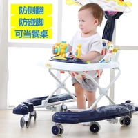 Xe tập đi cho bé đa chức năng chống rollover có nhạc cho bé 6 7-18 tháng đẩy tay có thể ngồi cho bé ngồi xe bé xe tròn