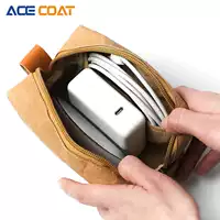 ACECOAT phụ kiện kỹ thuật số lưu trữ túi dữ liệu cáp tai nghe mảnh vỡ túi đa chức năng di động bảo vệ đĩa cứng vải - Lưu trữ cho sản phẩm kỹ thuật số hộp đựng tai nghe chụp tai