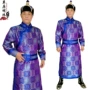 Mới mùa thu và mùa đông nam Mông Cổ áo dài satin Trang phục biểu diễn quần áo múa áo thể thao