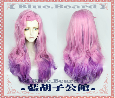 taobao agent [Blue beard] League of Legends LOL COS wig Seraphine pink purple gradient