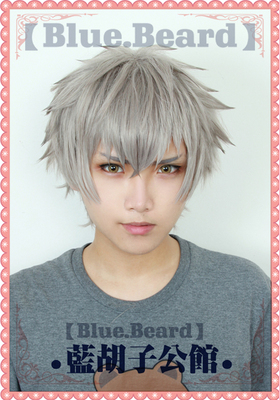 taobao agent [Blue beard] Idol Fantasy Festival Great God shaking the teeth cos wigs gray anti -warning ES