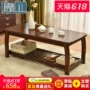 Gỗ rắn bàn cà phê đơn giản phòng khách hiện đại phong cách Trung Quốc bàn cà phê bảng căn hộ nhỏ lắp ráp vuông bàn thấp sáng tạo bàn trà nhỏ bàn sofa hiện đại