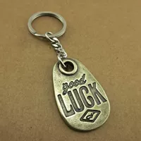 Белая медная карта удачи + цепь