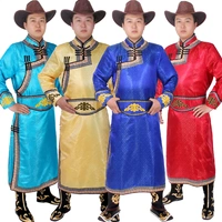 Của nam giới Dành Cho Người Lớn Mông Cổ Gown Mông Cổ Trang Phục Dài Trang Phục Quốc Gia Vũ Cuộc Sống Hàng Ngày Wedding Hàng Ngày bộ đồ dân tộc