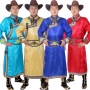 Của nam giới Dành Cho Người Lớn Mông Cổ Gown Mông Cổ Trang Phục Dài Trang Phục Quốc Gia Vũ Cuộc Sống Hàng Ngày Wedding Hàng Ngày bộ đồ dân tộc