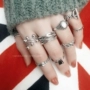S925 sterling bạc nhẫn nữ ngày Hàn Quốc vỏ bạc mã não retro khai mạc sinh nhật đơn giản thủy triều người chỉ số nhẫn mẫu nhẫn cưới đẹp 2020
