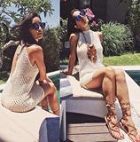 Трикотажная сексуальная майка топ, купальник, пляжная одежда для защиты от солнца, с открытой спиной