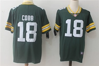 Quần áo bóng bầu dục huyền thoại người hâm mộ ưu tú ngắn tay thêu kích thước lớn đóng gói hip hop Packers 18 # COBB - bóng bầu dục bóng bầu dục Mỹ