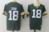 Quần áo bóng bầu dục huyền thoại người hâm mộ ưu tú ngắn tay thêu kích thước lớn đóng gói hip hop Packers 18 # COBB - bóng bầu dục bóng bầu dục Mỹ bóng bầu dục