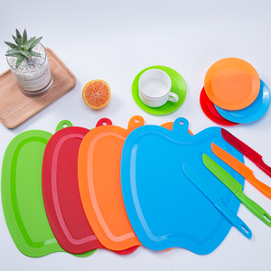 儿童教学塑料刀具塑料水果刀砧板套装