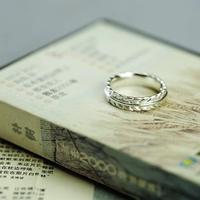 "Tame" nhẫn nhỏ hoàng tử đơn giản S925 mở sterling bạc tai tai đôi nhẫn nữ trang sức nhẫn đôi đẹp