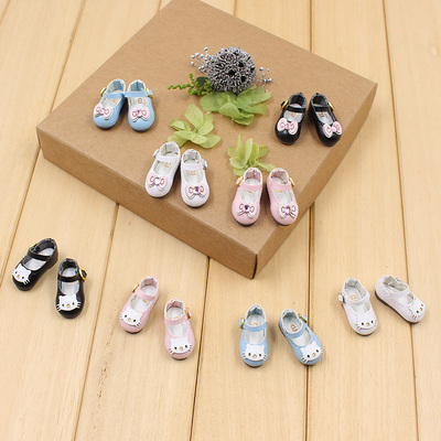 taobao agent Icy DBS small cloth doll shoes cat bow Azone Lijia OB24 word buckle flat bottom leather shoes