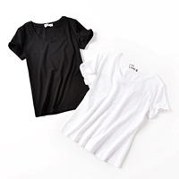 [2] G 25 mùa hè màu rắn vòng cổ đáy áo nữ Hàn Quốc phiên bản của hoang dã áo thun ngắn tay T-Shirt C1 áo phông cao cấp