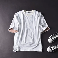 ★ G 25 mùa hè mới màu rắn ngắn tay cổ tròn lỏng mỏng thời trang đa năng áo thun hàng đầu 2018 Hàn Quốc T-Shirt áo phông dài tay