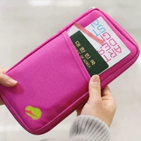 Tài liệu du lịch túi hộ chiếu máy bay giữ vé máy cầm tay kẹp giấy đa chức năng du lịch gói thẻ dài túi lưu trữ - Túi thông tin xác thực túi đeo chéo nữ da mềm
