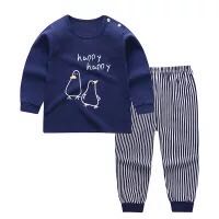 Blue Penguin6 Months 7 Baby girl One baby Autumn trousers Autumn clothes suit 0 One 1-2-3 year winter Korean version tide pure cotton clothes virgin boy
