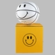 Smiley Yellow Ball Phiên bản giới hạn Bóng rổ số 7/4/6/5 Bóng Da thật Cảm giác mẫu giáo Internet trong nhà Người nổi tiếng Douyin Ball