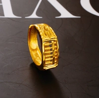 Nhẫn mạ vàng nam nữ và bàn tính vàng mở điều chỉnh Việt Nam vàng cát giả vàng 999 không phai mẫu nhẫn nam đẹp
