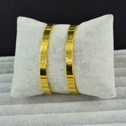 Đồng xu Euro trang sức chất liệu đồng xu để tạo ra đồng tiền euro 18K vòng đeo tay cặp đôi giả vàng - Vòng đeo tay Cuff