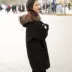 Chống mùa xuống áo khoác nữ phần dài siêu lớn tóc cổ áo Hàn Quốc phiên bản của thủy triều ngắn 2018 mới mỏng giảm béo giải phóng mặt bằng Xuống áo khoác