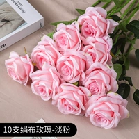 10 легких порошковых шелковых роз