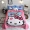 Khăn trải giường bằng vải bông hoạt hình mùa hè là bộ chăn ga gối hình mèo Hello Kitty ba mảnh - Trải giường