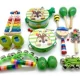 Miễn phí vận chuyển phim hoạt hình bằng gỗ hoa tambourine bộ gõ rattle maracas phách rattle bộ gõ trẻ sơ sinh và đồ chơi trẻ em