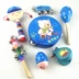 Miễn phí vận chuyển phim hoạt hình bằng gỗ hoa tambourine bộ gõ rattle maracas phách rattle bộ gõ trẻ sơ sinh và đồ chơi trẻ em Đồ chơi bằng gỗ