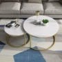 Nordic ins đá cẩm thạch bàn cà phê nội thất tối giản căn hộ nhỏ phòng khách bàn trà đã sẵn sàng sáng tạo tiết kiệm không gian hiện đại - Bàn trà bàn tiếp khách văn phòng